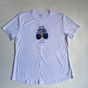 New Balance New York Road Runners Run to breathe white T-shirt Women sz XL